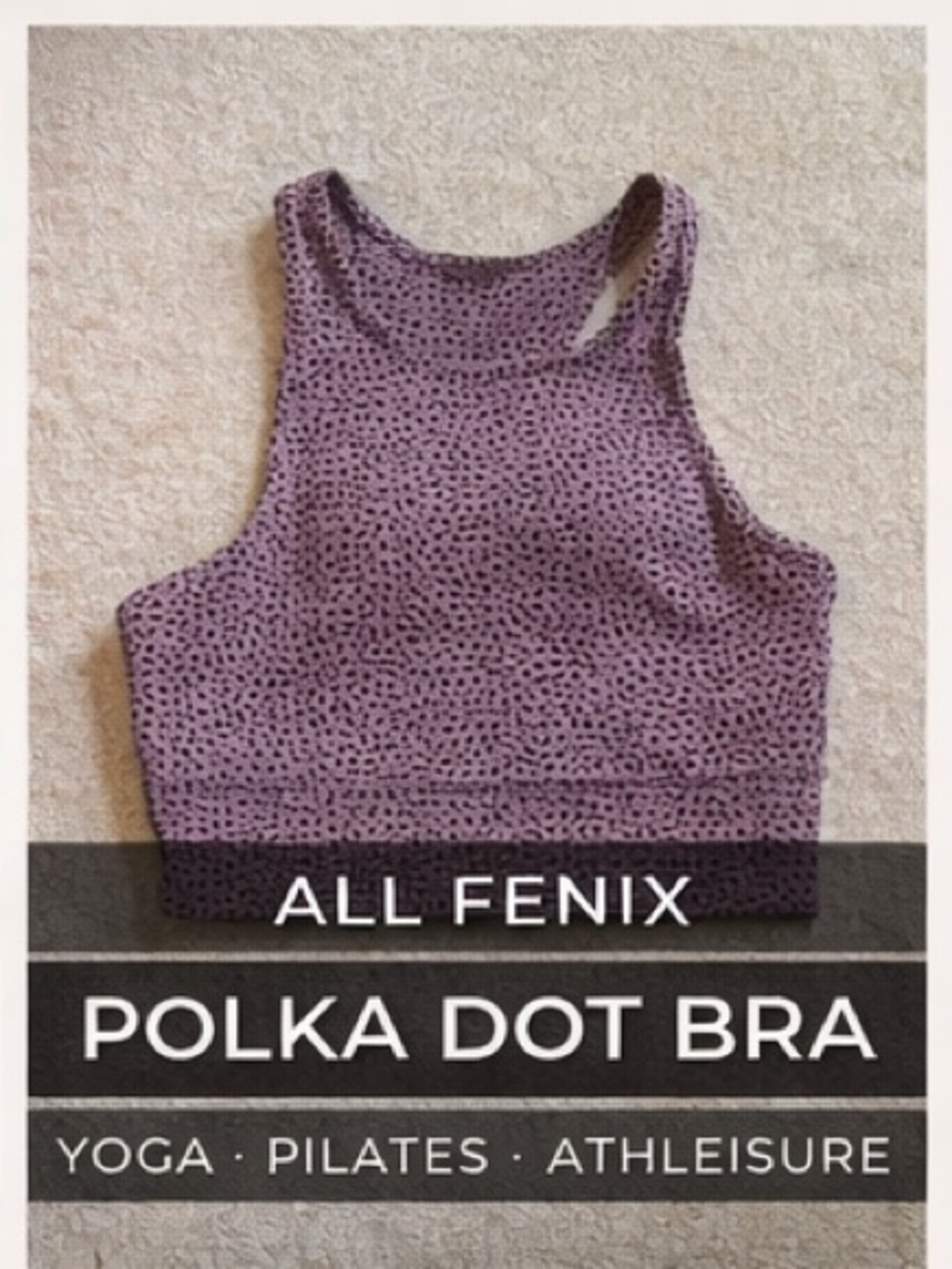 All Fenix Sports Bra Small | Mauve Polka Dot Yoga Athleisure